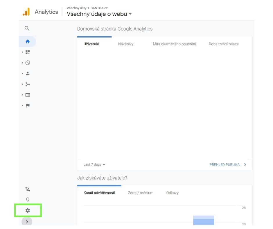 Nasazení kódu Google Analytics Nasazení kódu Google Analytics